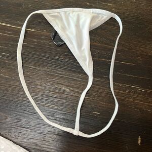 Frederick’s of Hollywood - G-String Thong Panties -White - Size Medium NWT